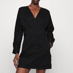 NWT Banana Republic Womens Black Cinched Waist Denim Mini Dress Size 14